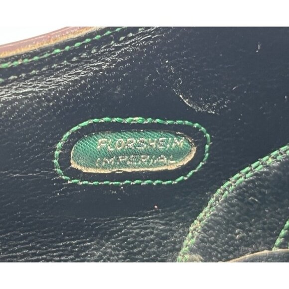 Vintage Florsheim Imperial Men’s 11C Wingtip Oxford Burgundy Leather Dress Shoes - Picture 11 of 12